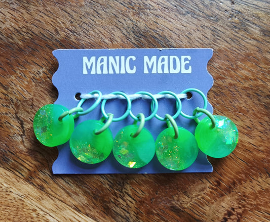 Manic Made Stitch Markers - Set of 5