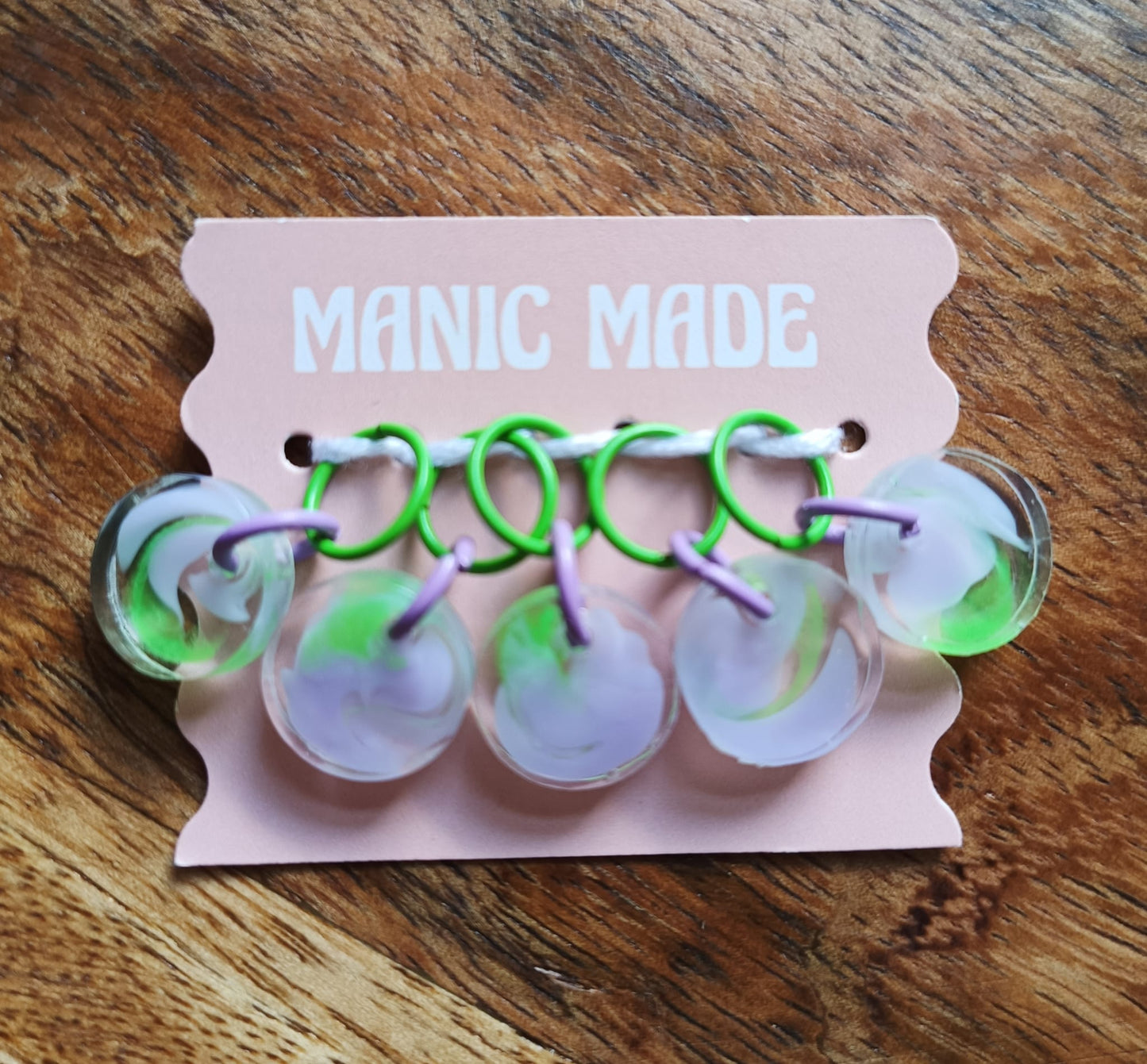 Manic Made Stitch Markers - Set of 5