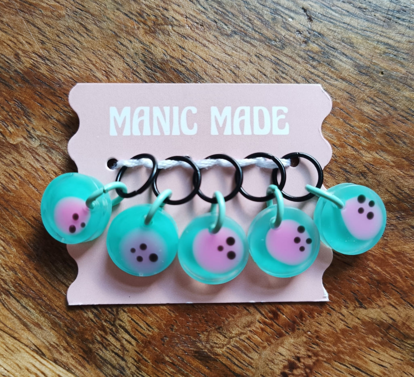 Manic Made Stitch Markers - Set of 5