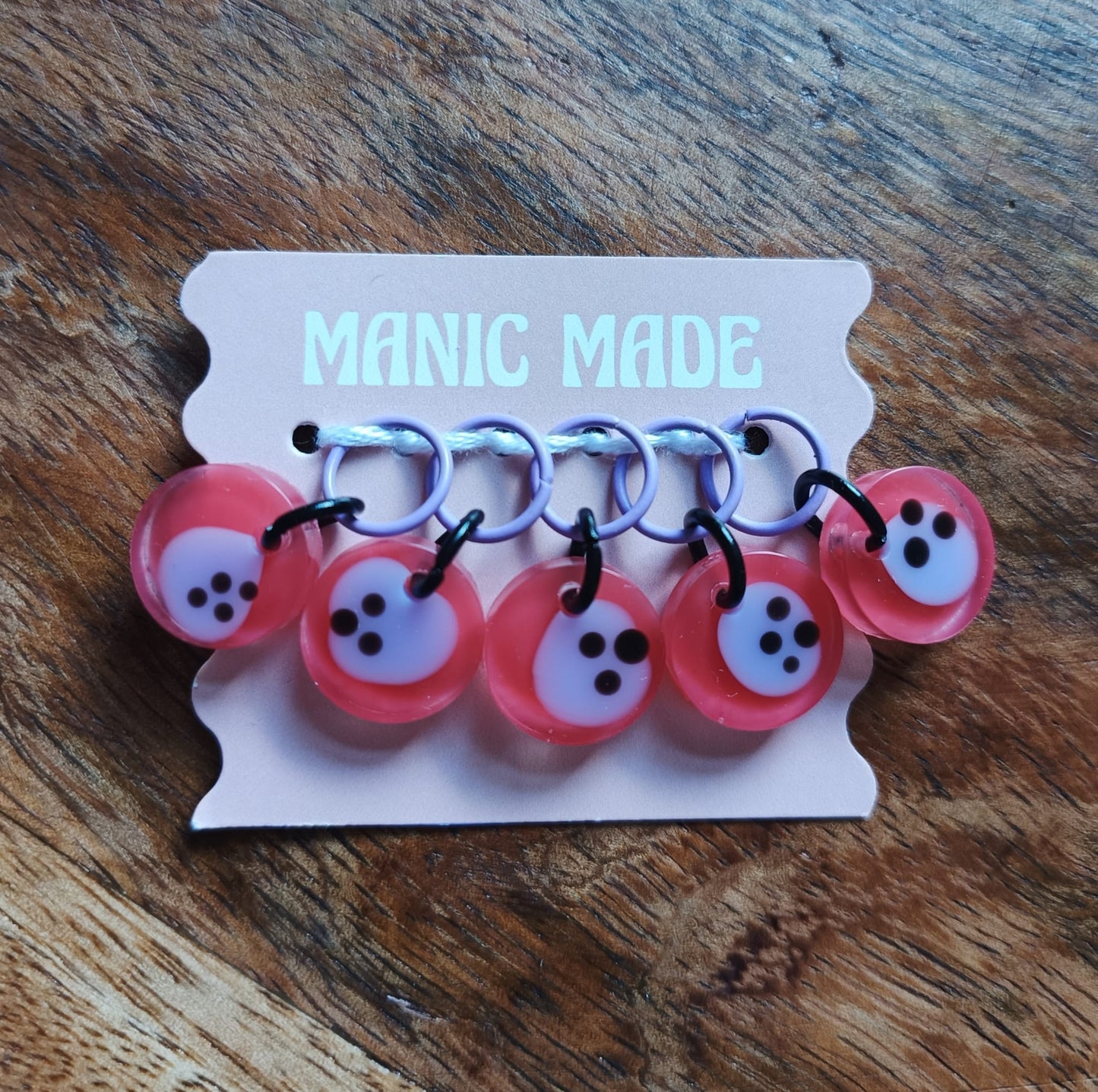 Manic Made Stitch Markers - Set of 5