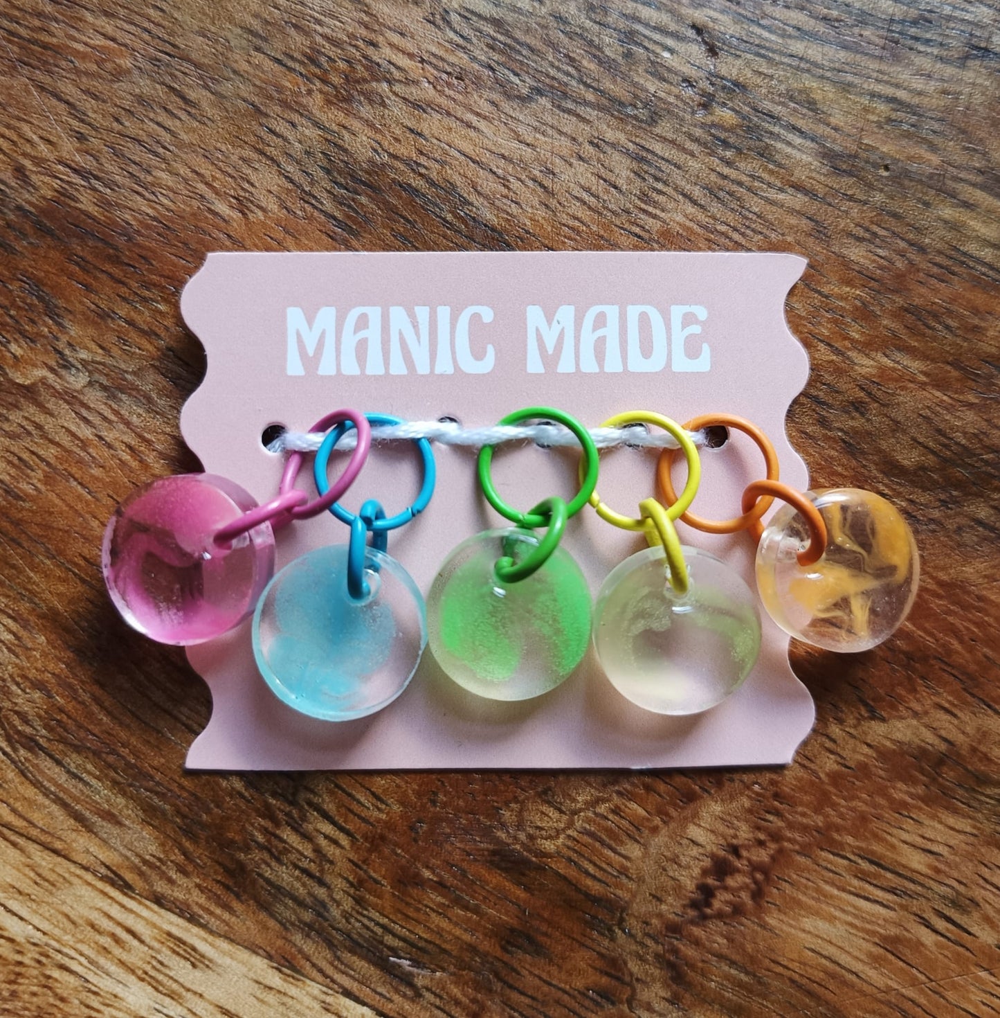 Manic Made Stitch Markers - Set of 5
