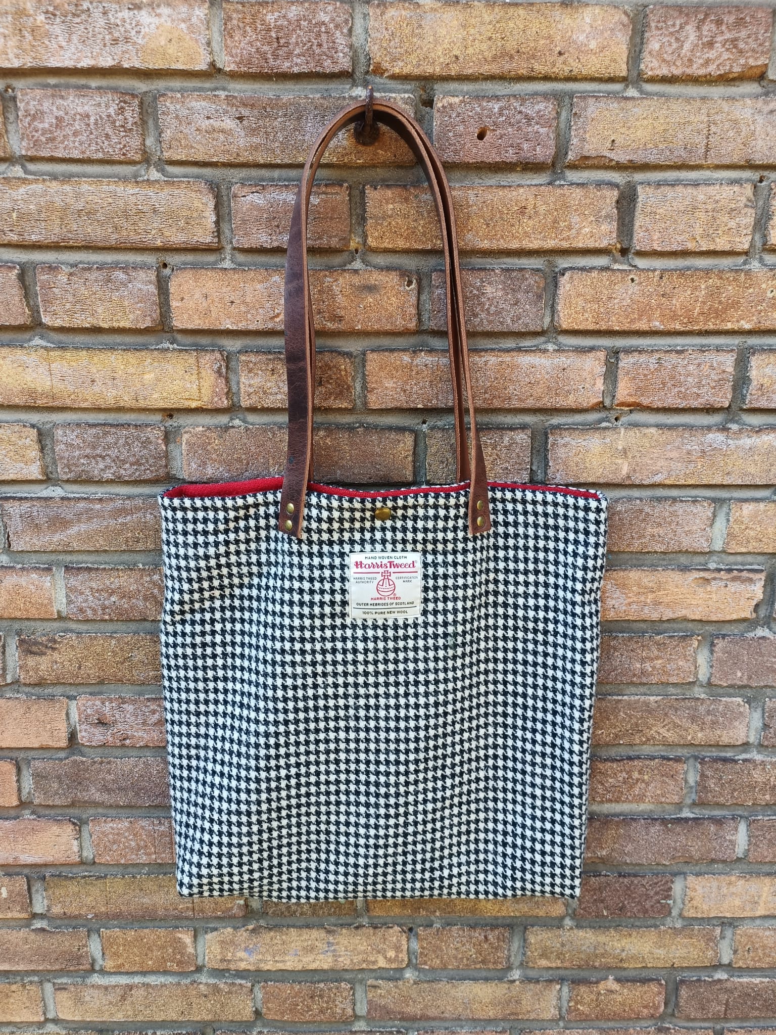 Harris tweed large online tote bag