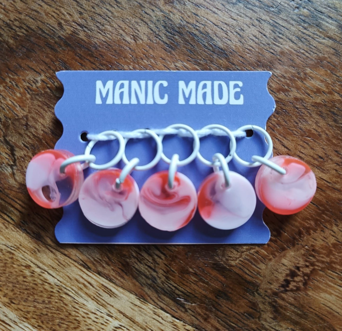 Manic Made Stitch Markers - Set of 5