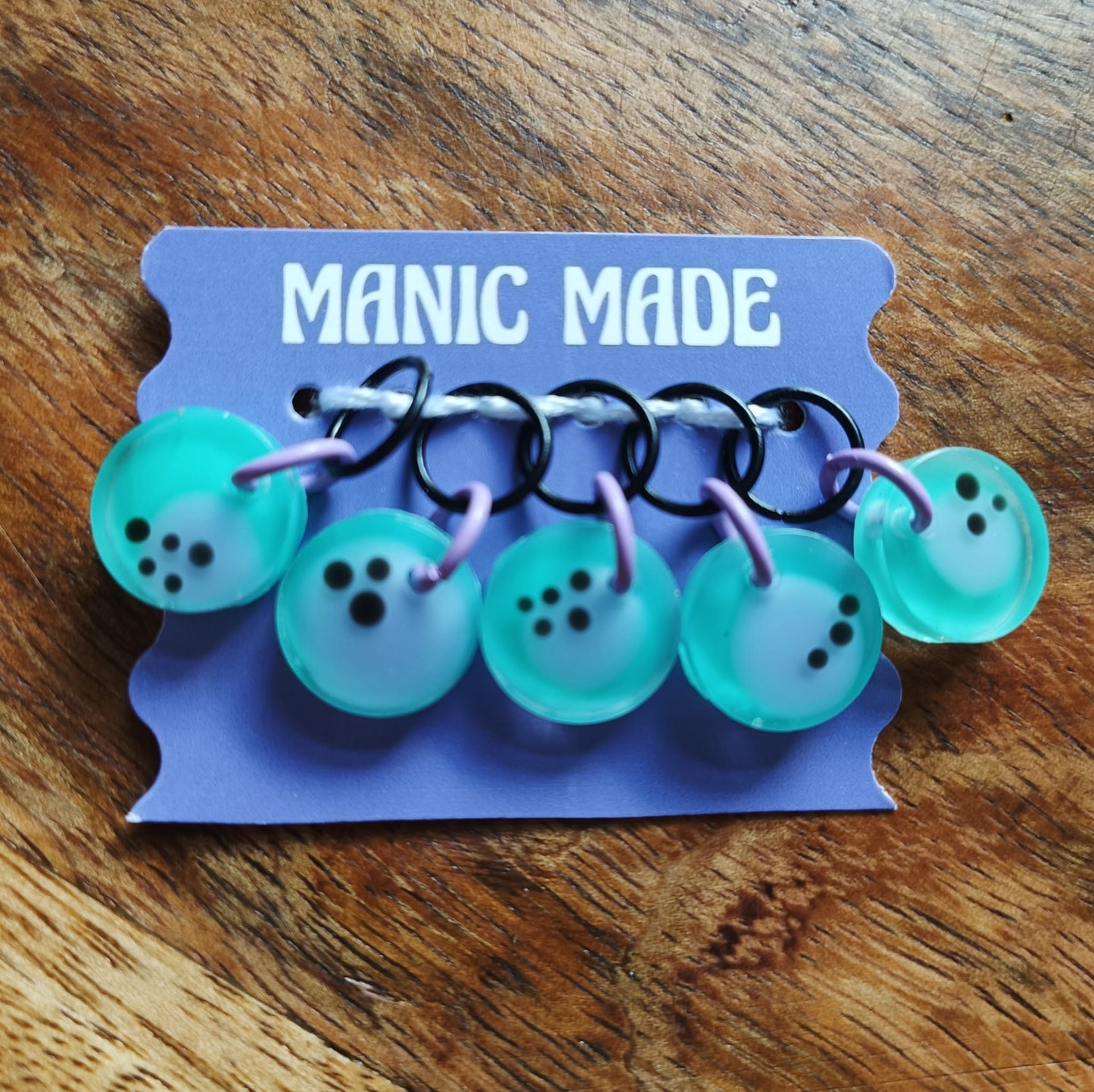 Manic Made Stitch Markers - Set of 5