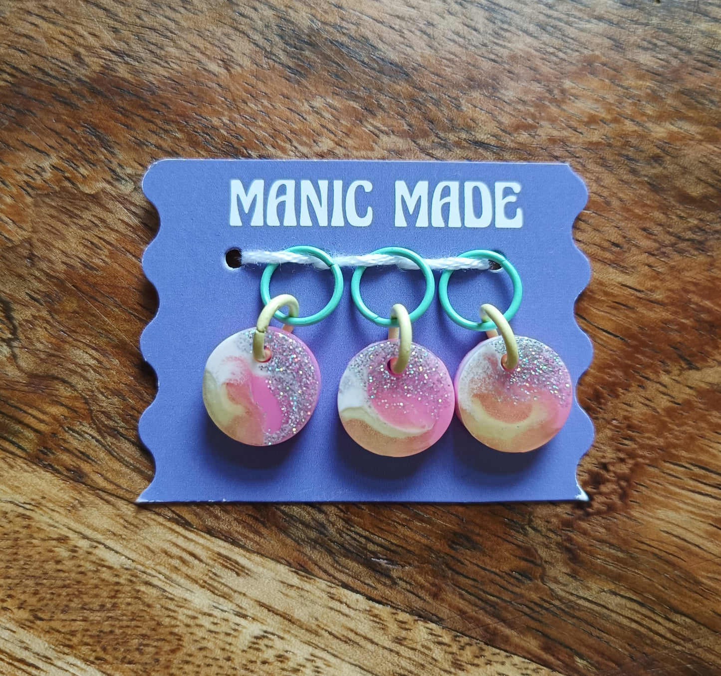 Manic Made Stitch Markers - Set of 3