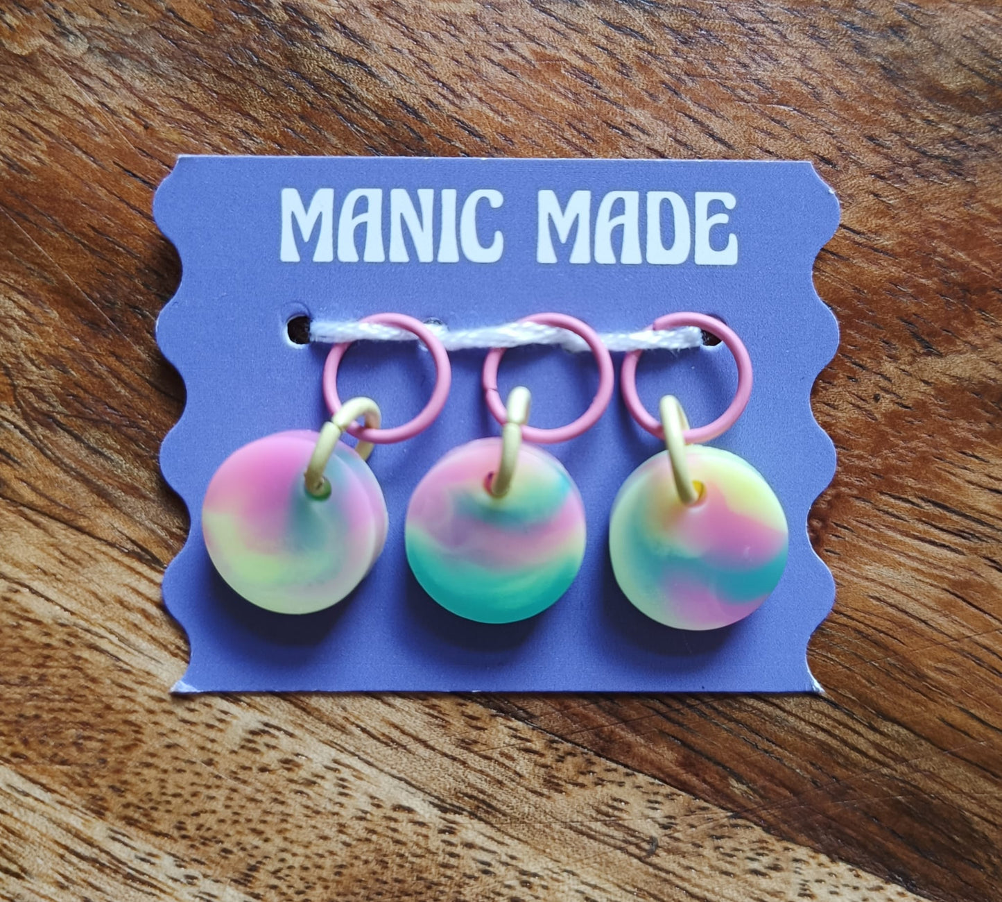Manic Made Stitch Markers - Set of 3