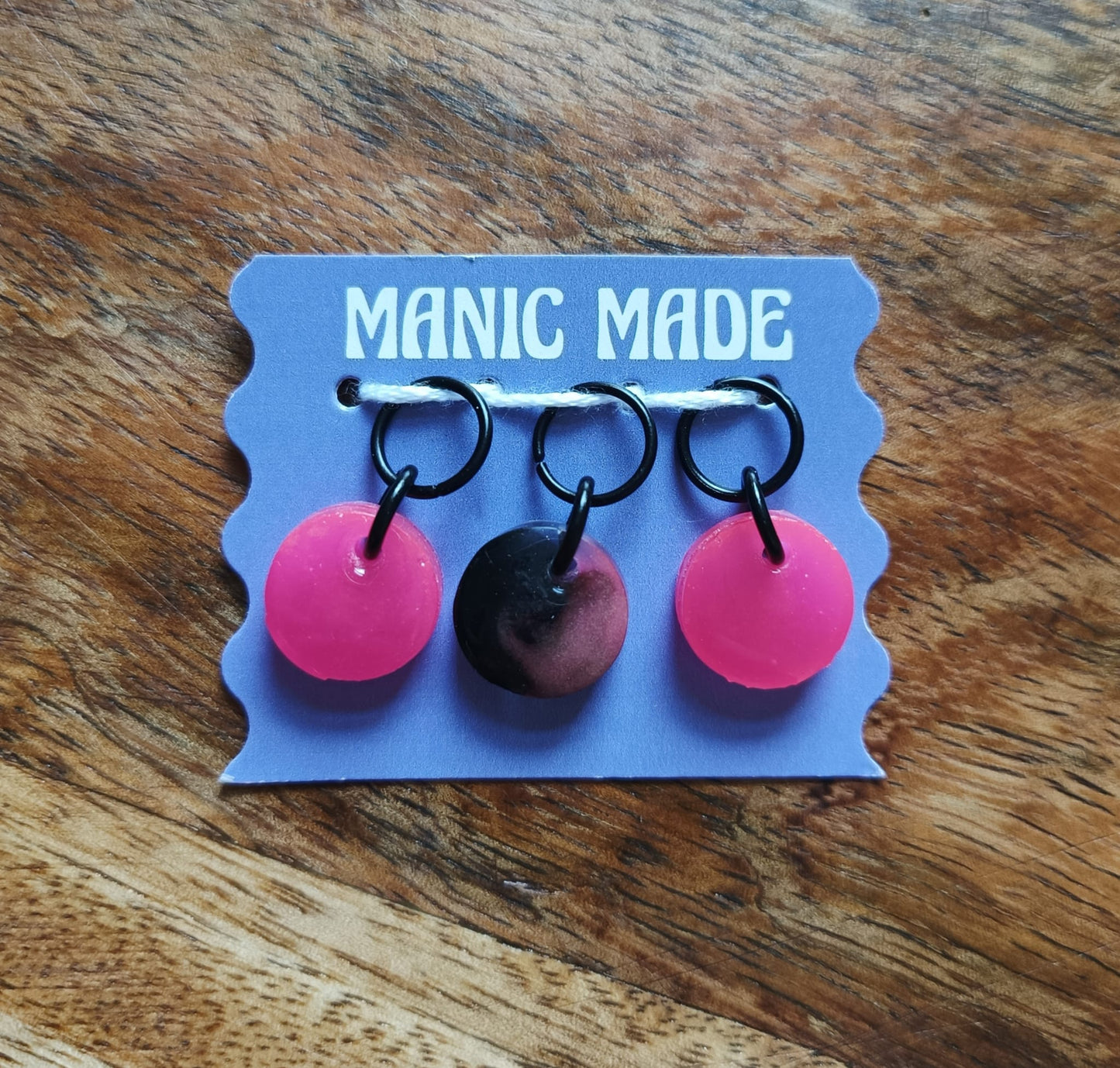 Manic Made Stitch Markers - Set of 3